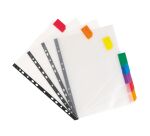 Pochette intercalaire A4 polypropylène incolore Viquel 8 onglets multicolores - 1 jeu