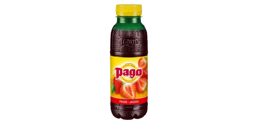 Pack of 12 small bottles Pago strawberry 33 cl