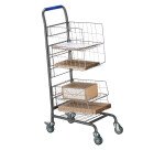 Chariot courrier métal sans corbeilles