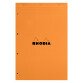 Notizblock Rhodia orangje geheftet und perforiert 4 Löcher 80 Blatt großkariert n°20 Format A4+ 21 x 31,8 cm