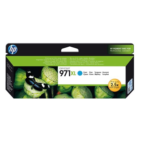 HP971XL cartuchos originales cian Alta capacidad (6600 páginas)