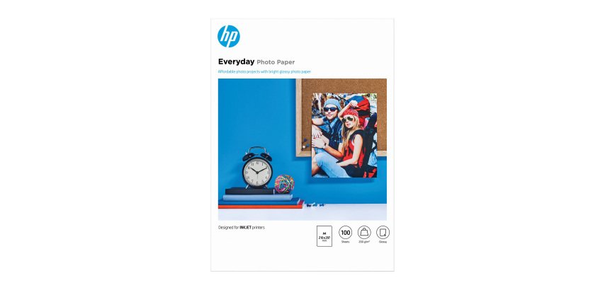 Papier photo glacé brillant HP Everyday A4 200 g - 100 feuilles
