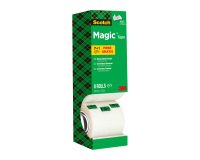 Pack de 7 cintas adhesivas Scotch Magic invisible - Ancho 19 mm x largo 33 m + 1 incluida