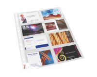 Package of 10 perforated sleeves A4 polypro 10,5/100e for visit cards