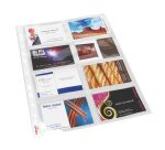 Pochette transparente perforée cartes de visite A4 Polypropylène 10,5/100e incolore - Paquet de 10