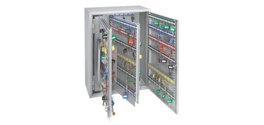 Armoire 300 clés fermeture à clé gris clair