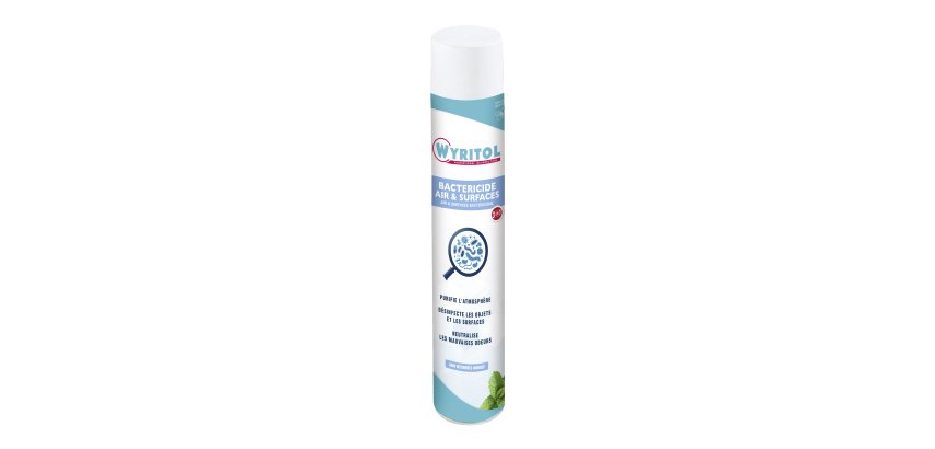 Désodorisant bactéricide Wyritol Professional Desinfection menthe - Aérosol 750 ml