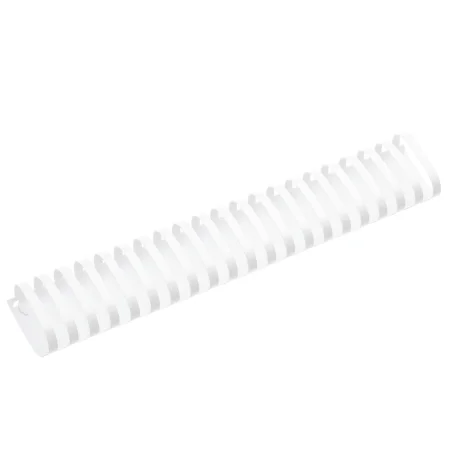 Baguette de reliure en plastique à anneaux de diamètre 12 mm - Blanc -  Boîte de 100 (paquet 100 unités)