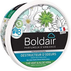 Désodorisant gel Boldair destructeur d'odeurs thé vert - pot de 300 g
