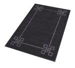 Tapis d'entrée déco 120 x 180 cm noir