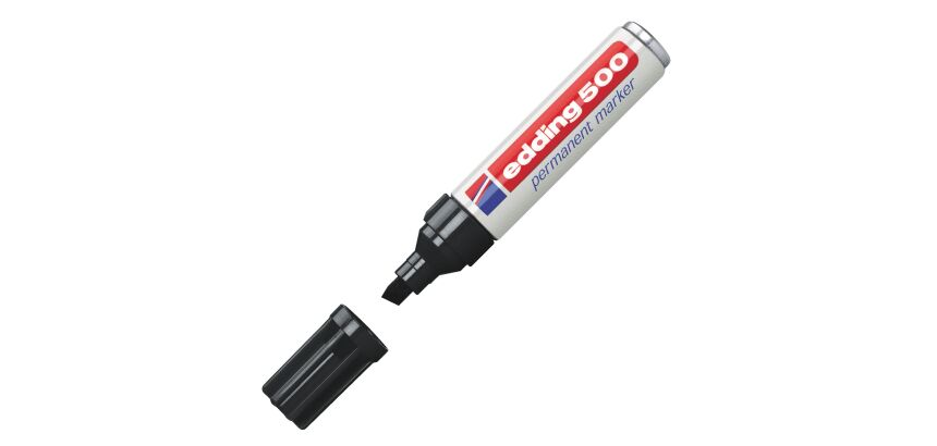 Rotulador permanente edding 500 punta biselada