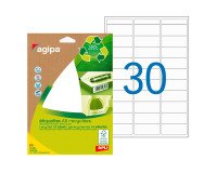 Etiquettes adresses recyclées 19 x 38 mm Agipa 101245 - Pochette de 300