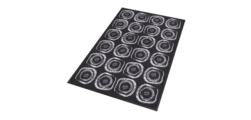 Tapis d'entrée déco, anthracite