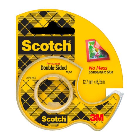Dévidoir adhésif Scotch double face avec rouleau - Longueur 6,3 m