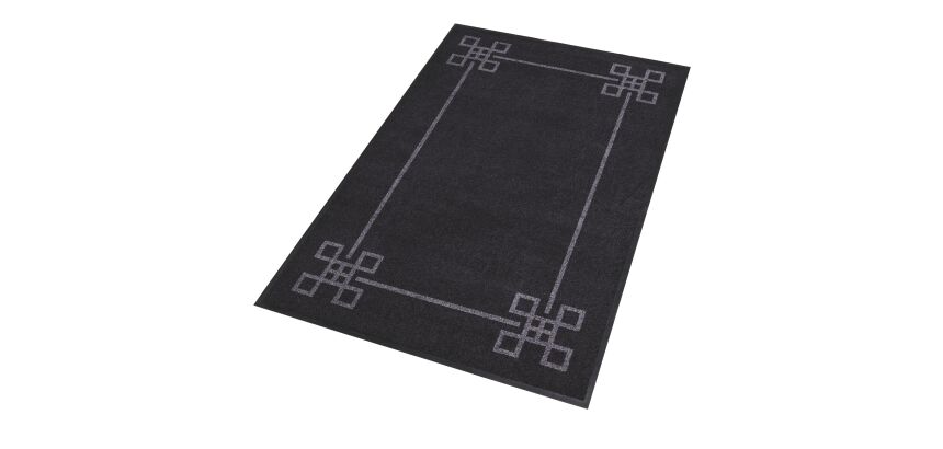 Tapis intérieur déco 90 x 150 cm noir