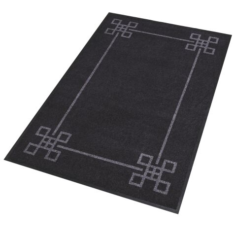 Tapis intérieur déco 90 x 150 cm noir