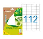 Etiquette adresse jet d'encre et laser recyclée 18,3 x 12 mm Agipa 101242 blanche - Boîte de 1568