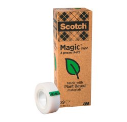 Pack 9 Cintas invisibles ecológicas 19 x 33 Scotch Magic