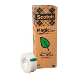 Set van 9 kleefrollen Scotch Magic ecologisch 19mm x 33m