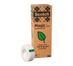 Rouleau adhésif Scotch Magic 19 mm x 33 m écologique invisible - Lot de 9