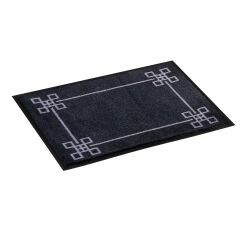 Tapis d'accueil déco 60 x 90 cm noir
