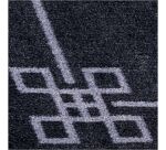 Tapis d'accueil déco 60 x 90 cm noir