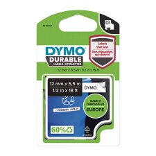 Cinta DYMO D1 DURABLE 12Mmx5,5M D.Blanco