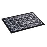 Tapis d'entrée déco 60 x 90 cm anthracite