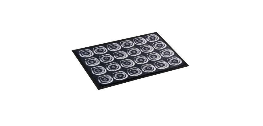 Tapis d'entrée déco 60 x 90 cm anthracite