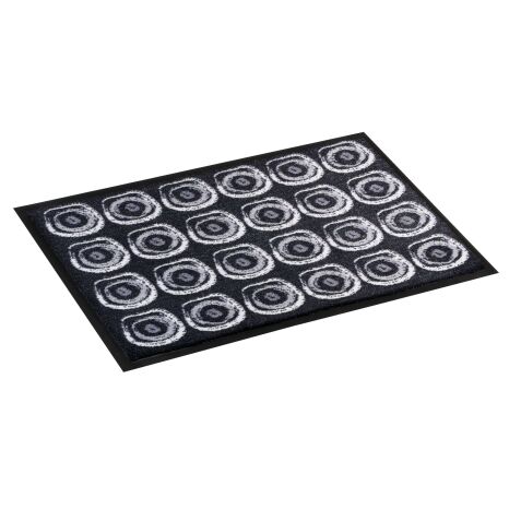 Tapis d'entrée déco 60 x 90 cm anthracite
