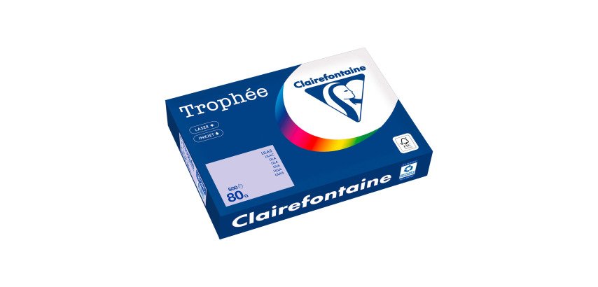 Ramette papier couleur Clairefontaine Trophée couleurs intenses A4 80 gr - 500 feuilles