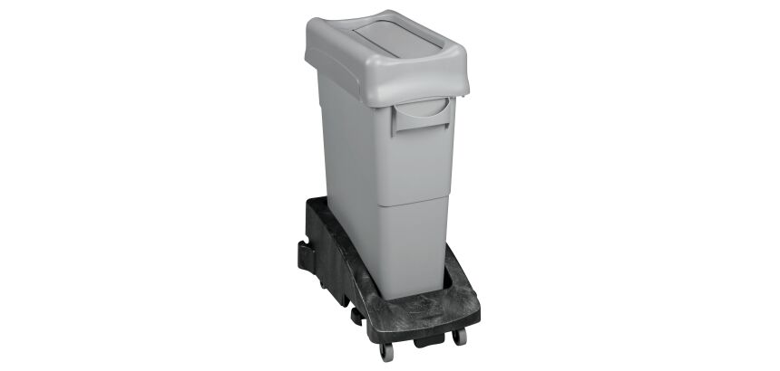 Contenedor selectivo RubberMaid Slim Jim 87L con asas