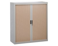 Brown curtain cabinet