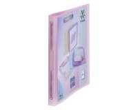 Plastic folder with 4 rings Viquel A4 personalizable back 2,5 cm transparent