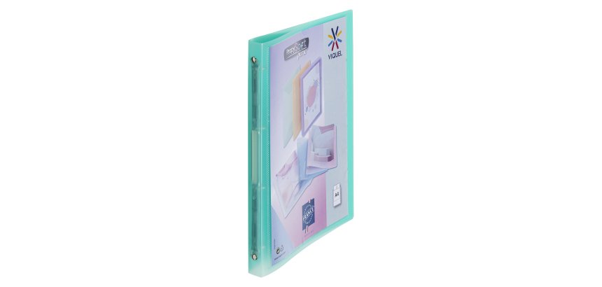 Plastic folder with 4 rings Viquel A4 personalizable back 2,5 cm transparent