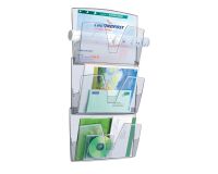 Plastic wall display 3 compartments Cep colourless