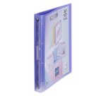 Classeur 4 anneaux plastique Viquel A4 personnalisable dos 3,5 cm couleurs translucides assorties