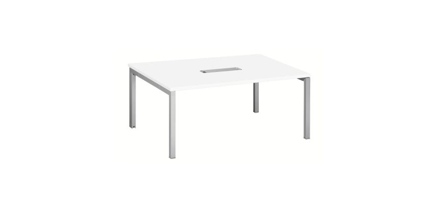 Tisch für Besprechungen L 160 x T 120 cm Metallgestell mit Top Access Arko