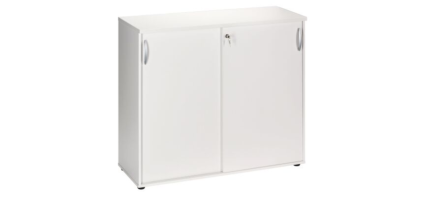 Armoire comptoir bois portes coulissantes H 104 x L 120 cm Excellens / Arko