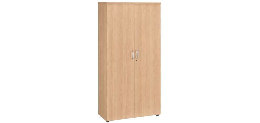Armoire haute bois portes battantes H 200 x L 100 cm Excellens