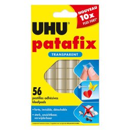 Pâte adhésive Uhu Patafix invisible repositionnable - Etui de 56 pastilles