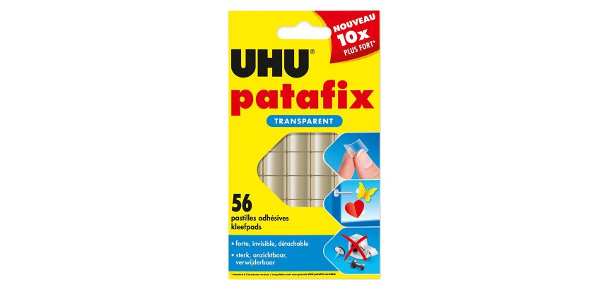 Pâte adhésive Uhu Patafix invisible repositionnable - Etui de 56 pastilles