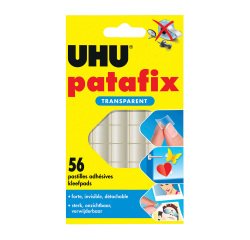 Pâte adhésive Uhu Patafix invisible repositionnable - Etui de 56 pastilles
