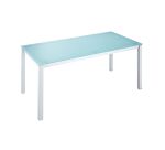 Table de réunion rectangulaire modulaire en verre aigue-marine L 140 x P 80 cm - Next