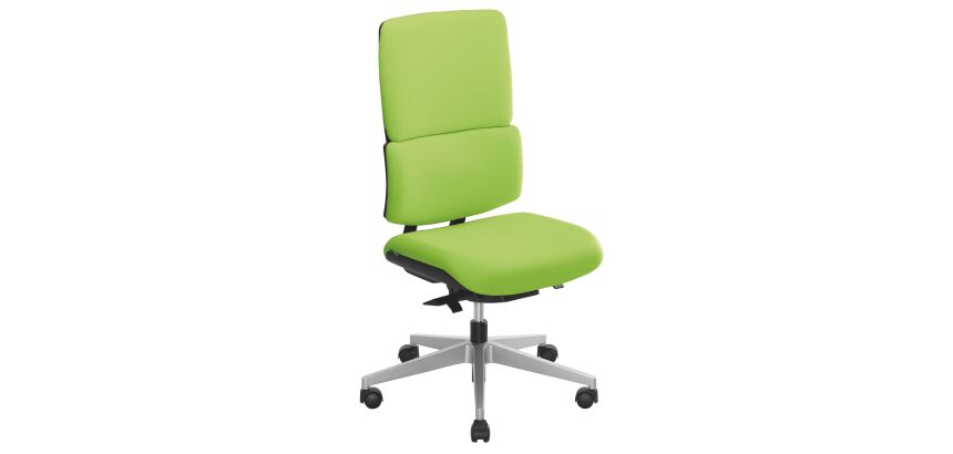 Office chair IMAX - green fabric - armless