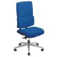 Chaise de bureau IMAX - tissu bleu - sans accoudoirs