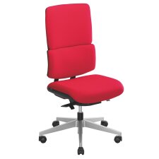 Office chair IMAX - red fabric - armless