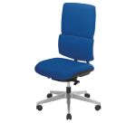 Chaise de bureau IMAX - tissu bleu - sans accoudoirs