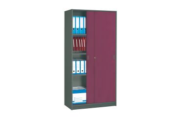 Armario Madera Alt 180 cm color Antracita puertas correderas color