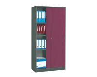 Tall wooden wardrobe H 180cm sliding doors Harmony